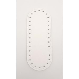 Çanta Aksesuar Suni Deri Beyaz 20x8 cm Oval Çanta Tabanı