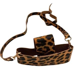 Çanta Aksesuar Kapsül Model Leopar Renk Çanta Yapım Seti Light Gold Metalli