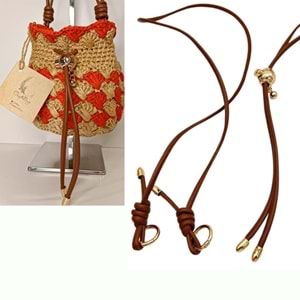 Çanta Aksesuar Düğüm Model Büzgülü Çanta Seti Taba