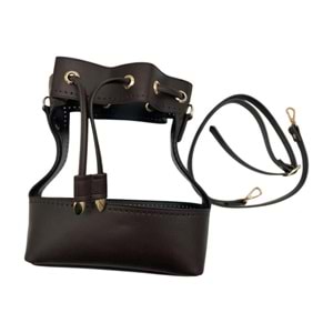 Çanta Aksesuar Torba Model Çanta Yapım Aparatı Koyu Kahve Light Gold Metalli