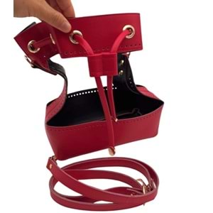 Çanta Aksesuar Torba Model Çanta Yapım Aparatı Kırmızı Renk Light Gold Metalli