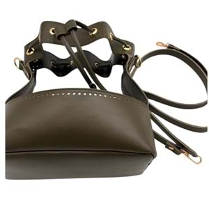 Çanta Aksesuar Torba Model Çanta Yapım Aparatı Haki Renk Light Gold Metalli