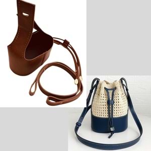 Çanta Aksesuar Torba2 Model Çanta Yapım Aparatı Taba Renk Light Gold Metalli