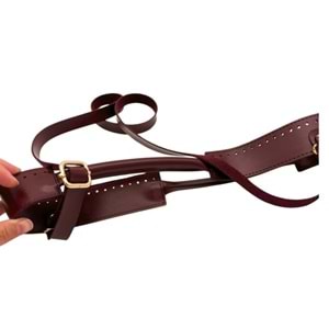 Çanta Aksesuar Tutma Saplı Model Çanta Yapım Aparatı Bordo Renk Light Gold Metalli