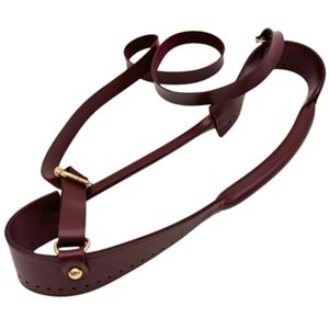 Çanta Aksesuar Tutma Saplı Model Çanta Yapım Aparatı Bordo Renk Light Gold Metalli