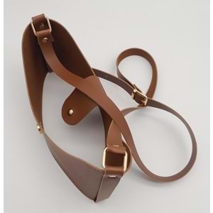 Çanta Aksesuar Taba Suni Deri 120x2 cm Çanta Saplı Deri Seti Light Gold Metalli