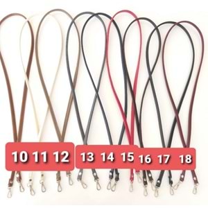 Çanta Aksesuar Spagetti Model Çanta Sapı Koyu Kahve Renk Light Gold Metal