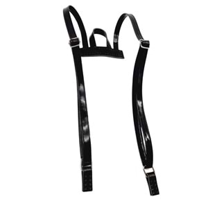 Çanta Aksesuar Rugan Deri Sırt Çantası Sapı Siyah Renk Gümüş Metalli