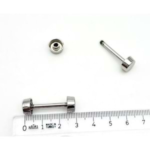 Çanta Aksesuar 3 Cm Vidalı Böce Silvery Renk (Halter) 2 Adet