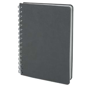 BATIKENT GRİ SPİRALLİ TARİHSİZ DEFTER (15X21 CM)