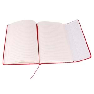 KEÇİÖREN KIRMIZI TARİHSİZ DEFTER (15X21 CM)