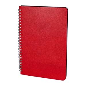 AKYURT KIRMIZI SPİRALLİ TARİHSİZ DEFTER (13X21 CM)