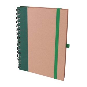 PURSAKLAR YEŞİL SPİRALLİ TARİHSİZ DEFTER (15X21 CM)