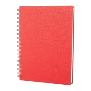 ALTINDAĞ KIRMIZI KARELİ SPİRALLİ TARİHSİZ DEFTER (17X24 CM)