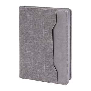 KORU GRİ TARİHSİZ DEFTER (15X21 CM)