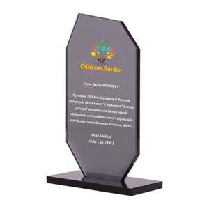 OSKAY SİYAH KRİSTAL PLAKET