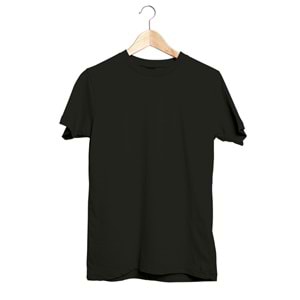 GARDENYA SİYAH XL SIFIR YAKA TİŞÖRT