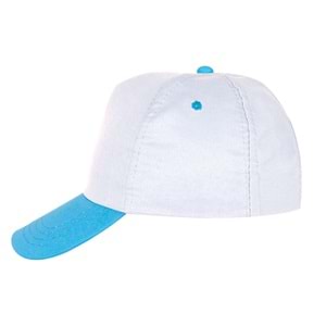 PAPATYA BEYAZ-TURKUAZ POLYESTER ŞAPKA