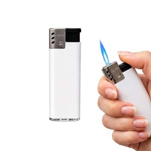 NİKSAR BEYAZ I-LIGHTER TURBO ALEVLİ ÇAKMAK