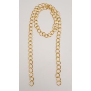 Çanta Aksesuar Kalın Zincir Light Gold 100 cm
