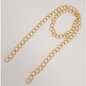 Çanta Aksesuar Kalın Zincir Light Gold 100 cm