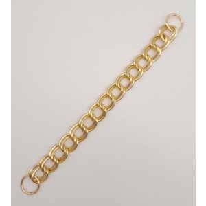 Çanta Aksesuar 38 cm Çift Halkalı Light Gold Renk Zincir