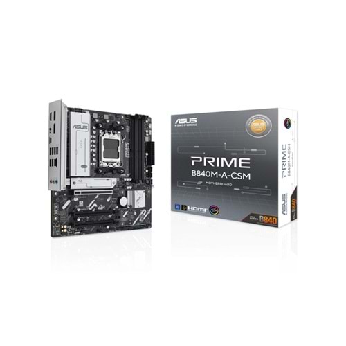 Asus Prime B840M-A-CSM Amd B840 Am5 Ddr5 7600 2Xdp Hdmı 3X M2 Usb3.2 Rgb Matx Anakart