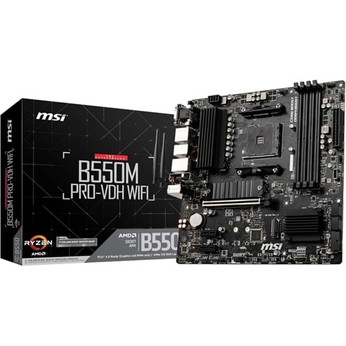 Msi B550M PRO-VDH WiFi 4400mhz(OC) M.2 AM4 mATX Anakart