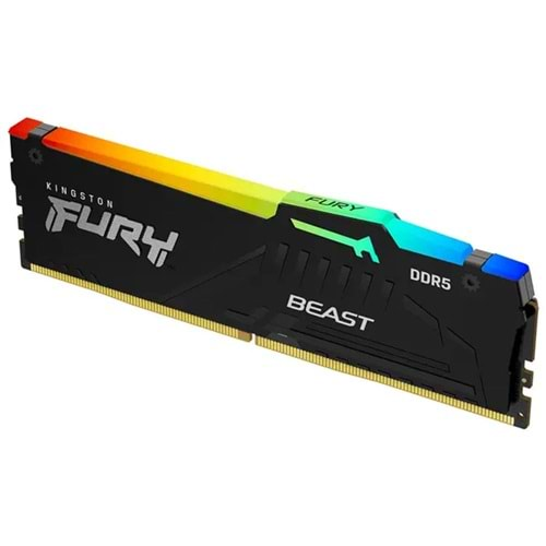 Kingston Beast RGB KF556C36BBEA-32TR 32GB (1x32GB) DDR5 5600MHz CL36 Siyah Gaming Ram (Bellek)