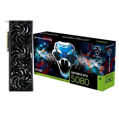 Gainward GeForce RTX5080 Python III 16GB GDDR7 256Bit NE75080019T2-GB2035T Gaming Ekran Kartı