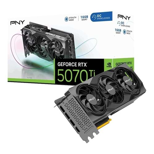 PNY GeForce RTX5070Ti VCG5070T16TFXPB1-O 16GB GDDR7 OC 256Bit HDMI DisplayPort Ekran Kartı