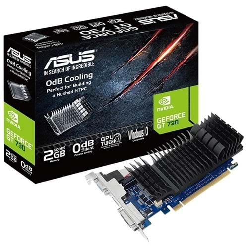 Asus GeForce GT730 GT730-SL-2GD5-BRK DDR5 2GB 64Bit NVIDIA DX12 Ekran Kartı