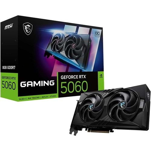 Msi Geforce RTX5060 8G Gaming OC RTX5060 8GB GDDR7 128B DX12 PCIE 5.0 X16 (3XDP 1XHDMI) Ekran Kartı