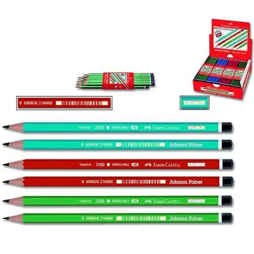 Faber-Castell Kurşun Kalem Mercanlı Köşeli 105 2160000 (1 Adet)