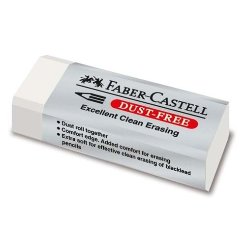 Faber-Castell Öğrenci Silgisi Dust Free Beyaz 18 71 20 (1 Adet)