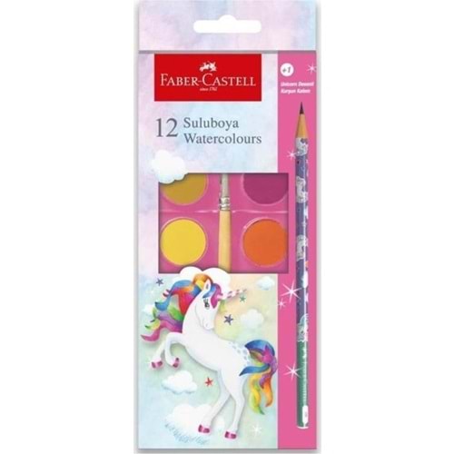 Faber-Castell Sulu Boya Unicorn Büyük Boy 12li+1 Kk