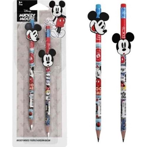 Mickey Mouse Figürlü Kurşun Kalem 2Li Paket Pcnc-One