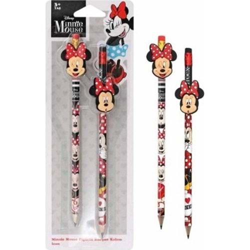Minnie Mouse Figürlü Kurşun Kalem 2Li Paket Jfu-Att