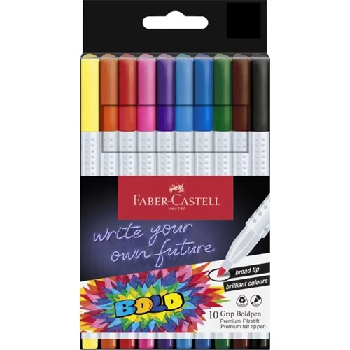 Faber-Castell Keçeli Kalem Grip Boldpen 2.5Mm 10X 5010155317000