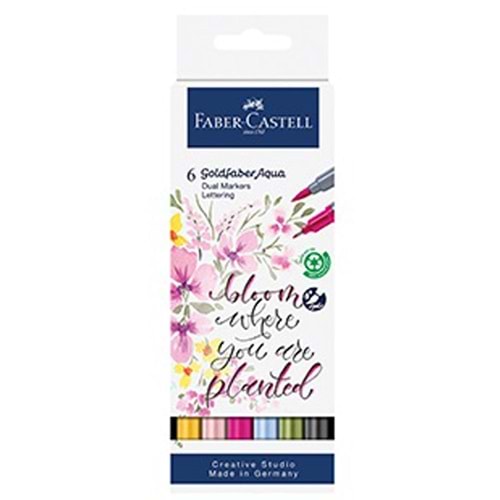 Faber-Castell Goldfaber Aqua Çift Uç Mrkr X6 Kaligr