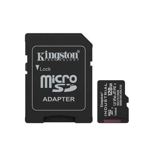 Kingston SDCIT2-128GB 128GB microSDXC Industrial C10 A1 pSLC Card + SD Adapter Hafıza Kartı