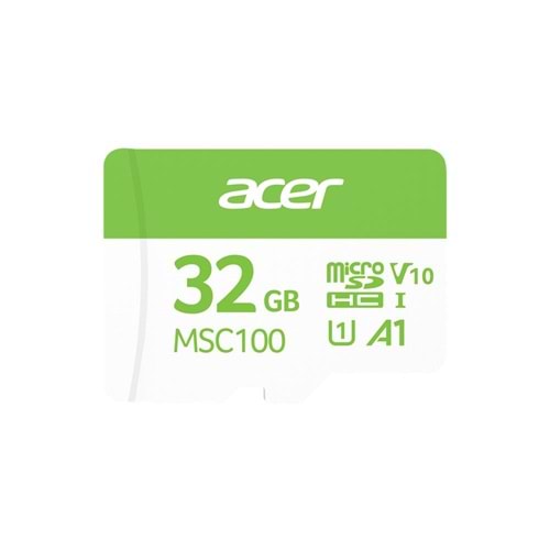 Acer MSC100 32GB microSD U1 V10 A1 Aksiyon Kamera & Güvenlik Kamerası Uyumlu