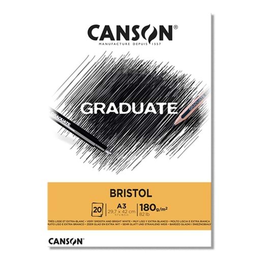 Canson Çizim Bloğu Graduate Cangrad Bristol 20 Syf A3 180 GR