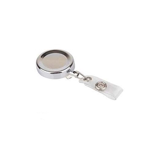 3A Yoyo Klipsli Metal Kaplama Yuvarlak Krom 1449 (1 Adet)