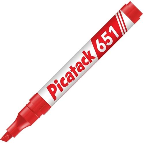 Picatack Permanent Marker 1-5 MM Kesik Uç Kırmızı 651 (1 Adet)