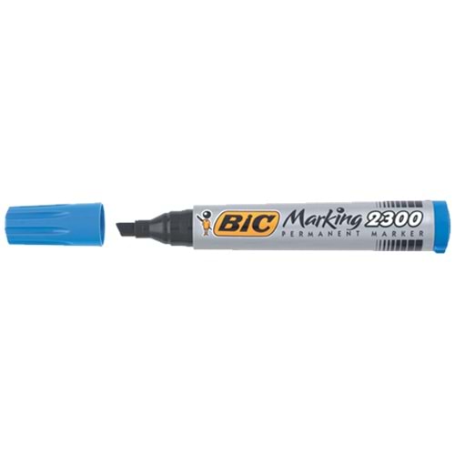 Bic Markör Permanent Kesik Uçlu Mavi 2300 06 (1 Adet)