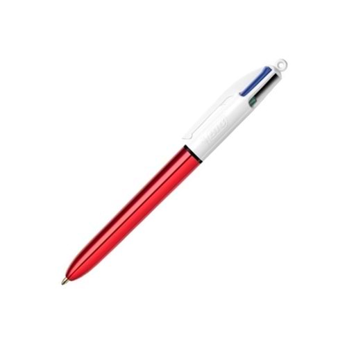 Bic Tükenmez Kalem Shine 4 Colours Met Kırmızı (1 Adet)