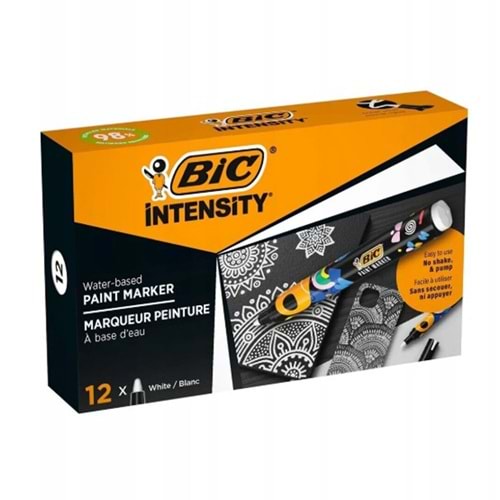 Bic Intensity Paint Marker 12Li Beyaz 527425