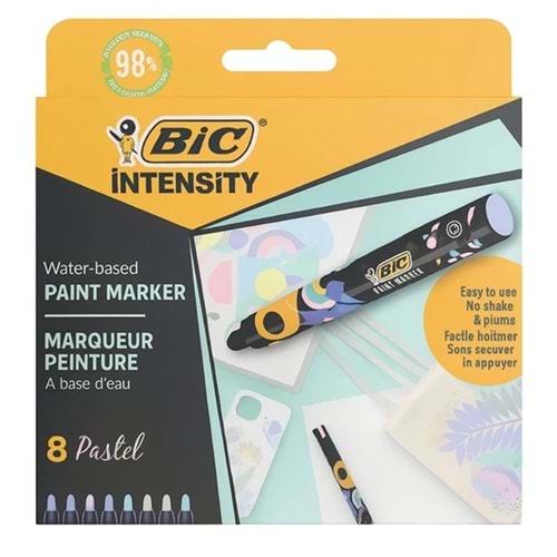 Bic Intensity Paint Marker 8Li Pastel 527429