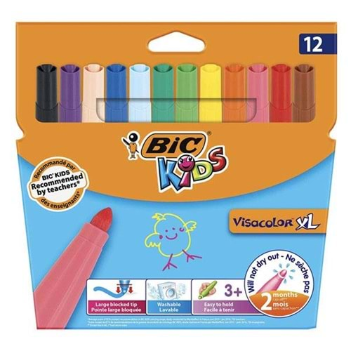 Bic Keçeli Boya Kalemi Visa XL Jumbo 12 Lİ 8922231